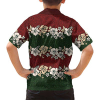 Hawaiian Hibiscus Christmas Color Family Matching Tank Maxi Dress and Hawaiian Shirt Unique LT01 - Polynesian Pride