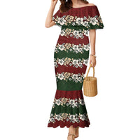 Hawaiian Hibiscus Christmas Color Mermaid Dress Unique LT01 Women Red - Polynesian Pride