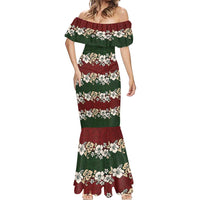 Hawaiian Hibiscus Christmas Color Mermaid Dress Unique LT01 - Polynesian Pride