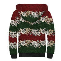 Hawaiian Hibiscus Christmas Color Sherpa Hoodie Unique