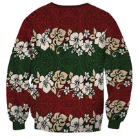 Hawaiian Hibiscus Christmas Color Sweatshirt Unique