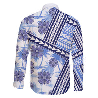 Hawaii Quilt Family Matching Mermaid Dress and Hawaiian Shirt Kakau Polynesian Pattern Blue Version LT01 - Polynesian Pride