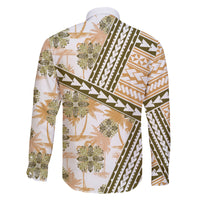 Hawaii Quilt Family Matching Tank Maxi Dress and Hawaiian Shirt Kakau Polynesian Pattern Gold Version LT01 - Polynesian Pride