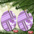 Hawaii Quilt Ceramic Ornament Kakau Polynesian Pattern Lilac Version LT01 Oval Purple - Polynesian Pride