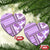 Hawaii Quilt Ceramic Ornament Kakau Polynesian Pattern Lilac Version LT01 Heart Purple - Polynesian Pride