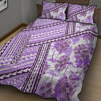 Hawaii Quilt Quilt Bed Set Kakau Polynesian Pattern Lilac Version LT01 - Polynesian Pride