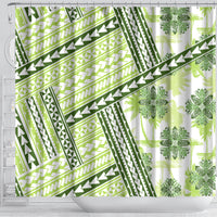Hawaii Quilt Shower Curtain Kakau Polynesian Pattern Olive Green Version LT01 - Polynesian Pride