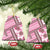 Hawaii Quilt Ceramic Ornament Kakau Polynesian Pattern Mauve Pink Version LT01 Bell Flake Pink - Polynesian Pride