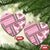 Hawaii Quilt Ceramic Ornament Kakau Polynesian Pattern Mauve Pink Version LT01 Heart Pink - Polynesian Pride