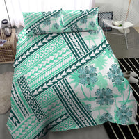Hawaii Quilt Bedding Set Kakau Polynesian Pattern Teal Version LT01 - Polynesian Pride
