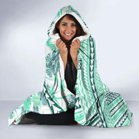 Hawaii Quilt Hooded Blanket Kakau Polynesian Pattern Teal Version LT01 - Polynesian Pride