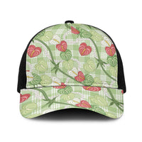 Anthurium Pikake Ti Leaf Palaka Baseball Net Cap Green Version