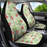 Anthurium Pikake Ti Leaf Palaka Car Seat Cover Green Version
