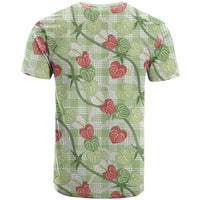 Anthurium Pikake Ti Leaf Palaka T Shirt Green Version