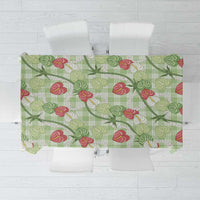 Anthurium Pikake Ti Leaf Palaka Tablecloth Green Version