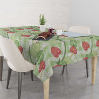 Anthurium Pikake Ti Leaf Palaka Tablecloth Green Version
