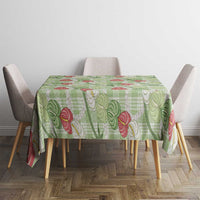 Anthurium Pikake Ti Leaf Palaka Tablecloth Green Version