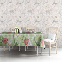 Anthurium Pikake Ti Leaf Palaka Tablecloth Green Version