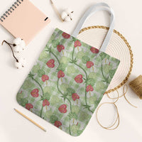 Anthurium Pikake Ti Leaf Palaka Tote Bag Green Version