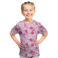 Anthurium Pikake Ti Leaf Palaka Kid T Shirt Pink Version
