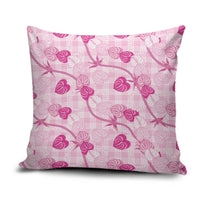 Anthurium Pikake Ti Leaf Palaka Pillow Cover Pink Version