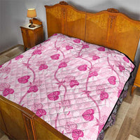 Anthurium Pikake Ti Leaf Palaka Quilt Pink Version LT01 - Polynesian Pride