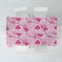 Anthurium Pikake Ti Leaf Palaka Tablecloth Pink Version