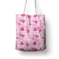 Anthurium Pikake Ti Leaf Palaka Tote Bag Pink Version