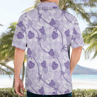 Anthurium Pikake Ti Leaf Palaka Hawaiian Shirt Purple Version LT01 - Polynesian Pride