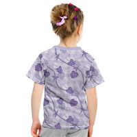 Anthurium Pikake Ti Leaf Palaka Kid T Shirt Purple Version