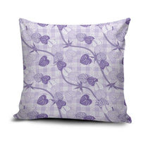 Anthurium Pikake Ti Leaf Palaka Pillow Cover Purple Version