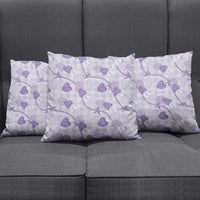 Anthurium Pikake Ti Leaf Palaka Pillow Cover Purple Version
