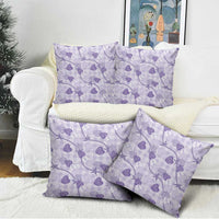 Anthurium Pikake Ti Leaf Palaka Pillow Cover Purple Version