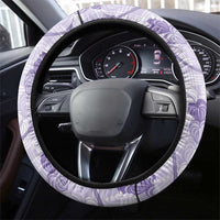 Anthurium Pikake Ti Leaf Palaka Steering Wheel Cover Purple Version