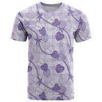 Anthurium Pikake Ti Leaf Palaka T Shirt Purple Version