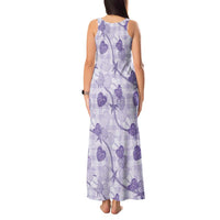 Anthurium Pikake Ti Leaf Palaka Tank Maxi Dress Purple Version