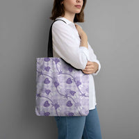 Anthurium Pikake Ti Leaf Palaka Tote Bag Purple Version