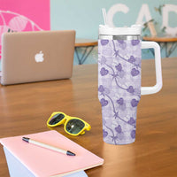 Anthurium Pikake Ti Leaf Palaka Tumbler With Handle Purple Version