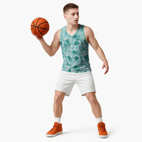 Anthurium Pikake Ti Leaf Palaka Basketball Jersey Turquoise Version LT01 - Polynesian Pride