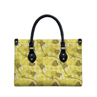 Anthurium Pikake Ti Leaf Palaka Leather Bag Yellow Version