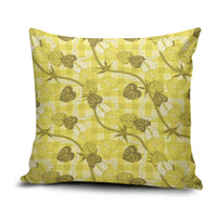 Anthurium Pikake Ti Leaf Palaka Pillow Cover Yellow Version