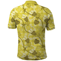 Anthurium Pikake Ti Leaf Palaka Polo Shirt Yellow Version