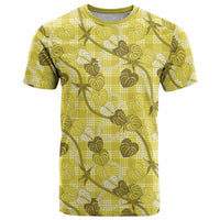 Anthurium Pikake Ti Leaf Palaka T Shirt Yellow Version