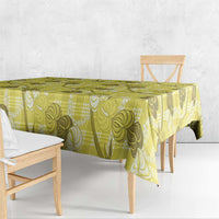 Anthurium Pikake Ti Leaf Palaka Tablecloth Yellow Version