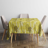 Anthurium Pikake Ti Leaf Palaka Tablecloth Yellow Version