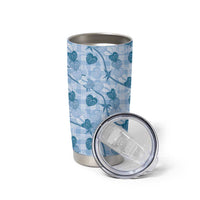 Anthurium Pikake Ti Leaf Palaka Tumbler Cup Blue Version