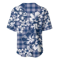 Hibiscus Pakala Cobalt Blue Royal Baseball Jersey Tropical Floral Stylized - Polynesian Pride