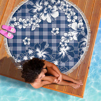 Hibiscus Pakala Cobalt Blue Royal Beach Blanket Tropical Floral Stylized - Polynesian Pride
