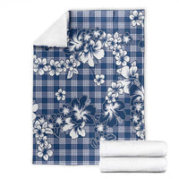 Hibiscus Pakala Cobalt Blue Royal Blanket Tropical Floral Stylized - Polynesian Pride