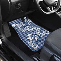 Hibiscus Pakala Cobalt Blue Royal Car Mats Tropical Floral Stylized - Polynesian Pride